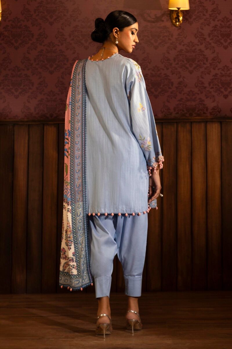 Sana Safinaz D-10b Muzlin Embroidered Slub Collection