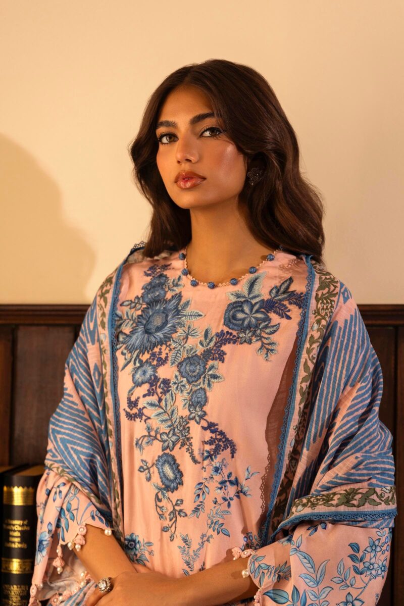 Sana Safinaz D-18b Muzlin Embroidered Linen Collection