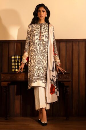 Sana Safinaz D-19a Muzlin Embroidered Linen Collection