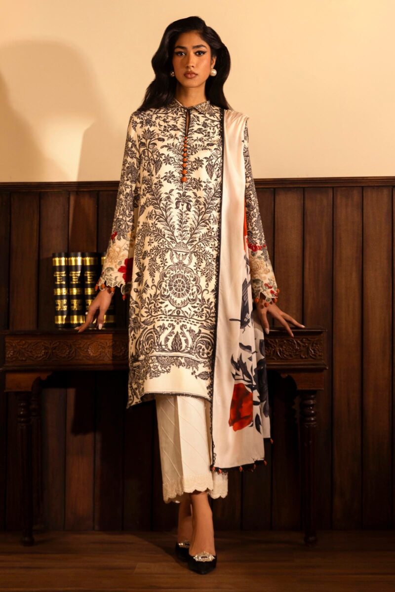 Sana Safinaz D-19a Muzlin Embroidered Linen Collection