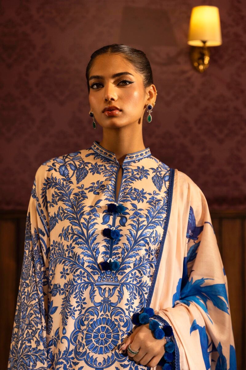 Sana Safinaz D-19b Muzlin Embroidered Linen Collection