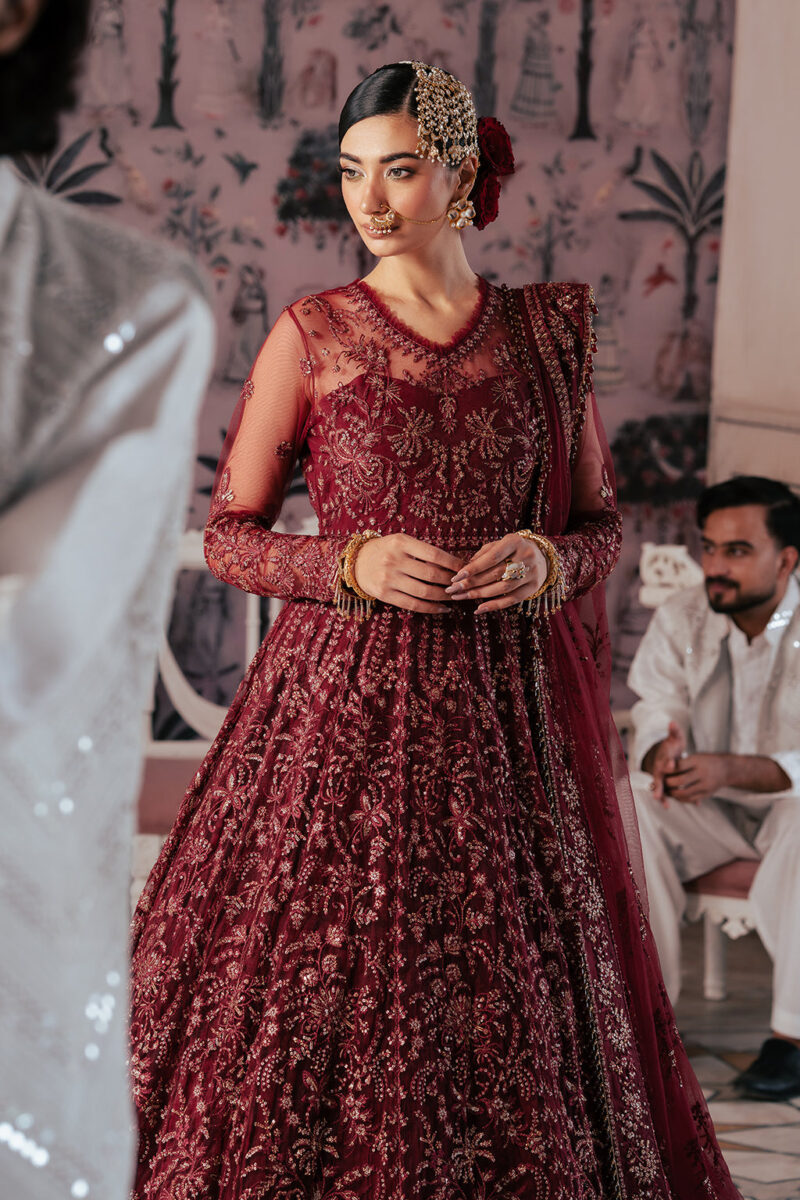 Saad Shaikh D-02 Elaila Silsila Embroidered Net