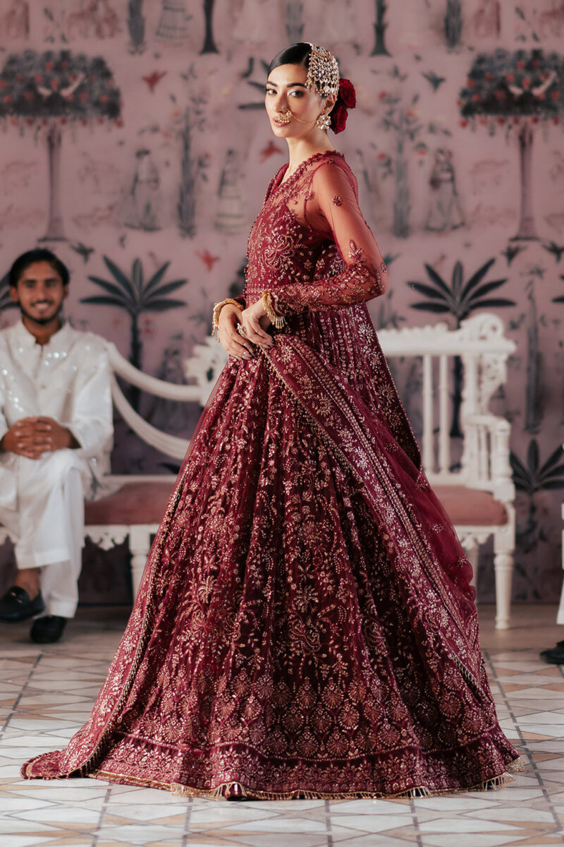 Saad Shaikh D-02 Elaila Silsila Embroidered Net