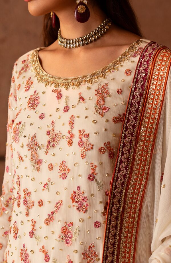 Emaan Adeel Clovera Casabella Embroidered Chiffon