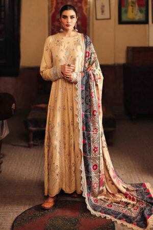 Nureh Nw-82 Maya Embroidered Self Linen Jacquard Collection