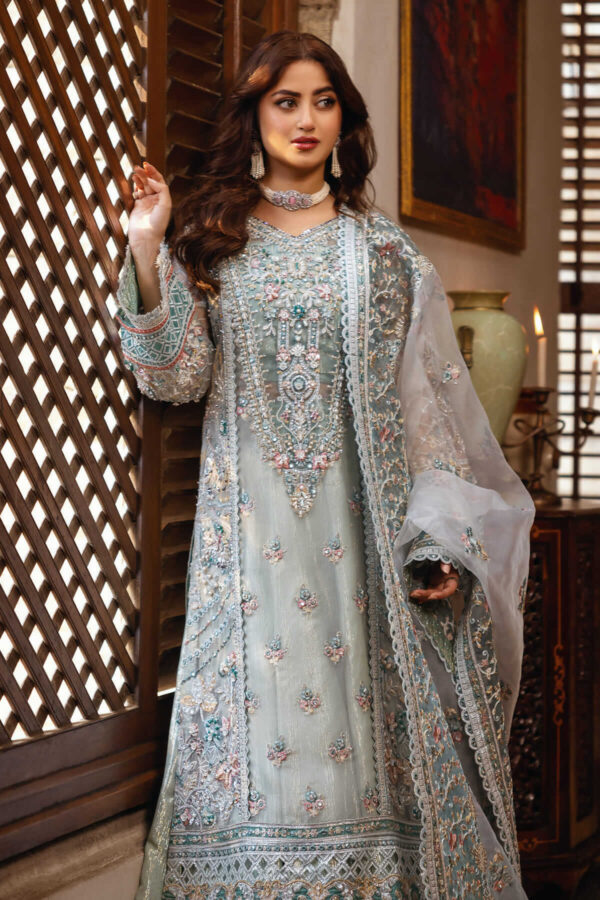 Serene Premium Sb-25 Inara Sajal Embroidered Organza