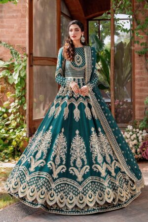 Akbar Aslam Jahanara Mastani Embroidered Raw Silk