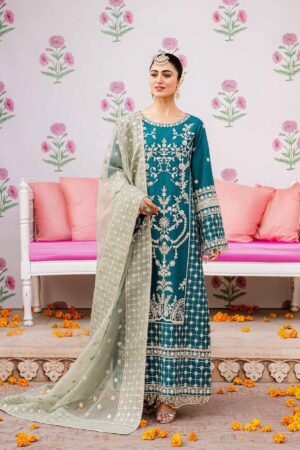 Akbar Aslam Zohra Shadmani Embroidered Raw Silk