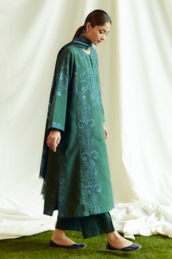 Zara Shahjahan Zw24-5B Peridot Coco Winter Khaddar Collection