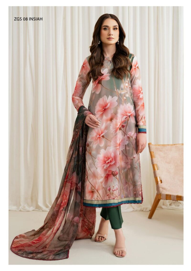 Zarif Georgette Silk D 08 Winter Collection