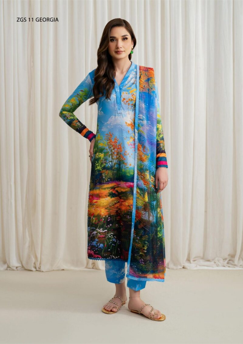 Zarif Georgette Silk D 11 Winter Collection