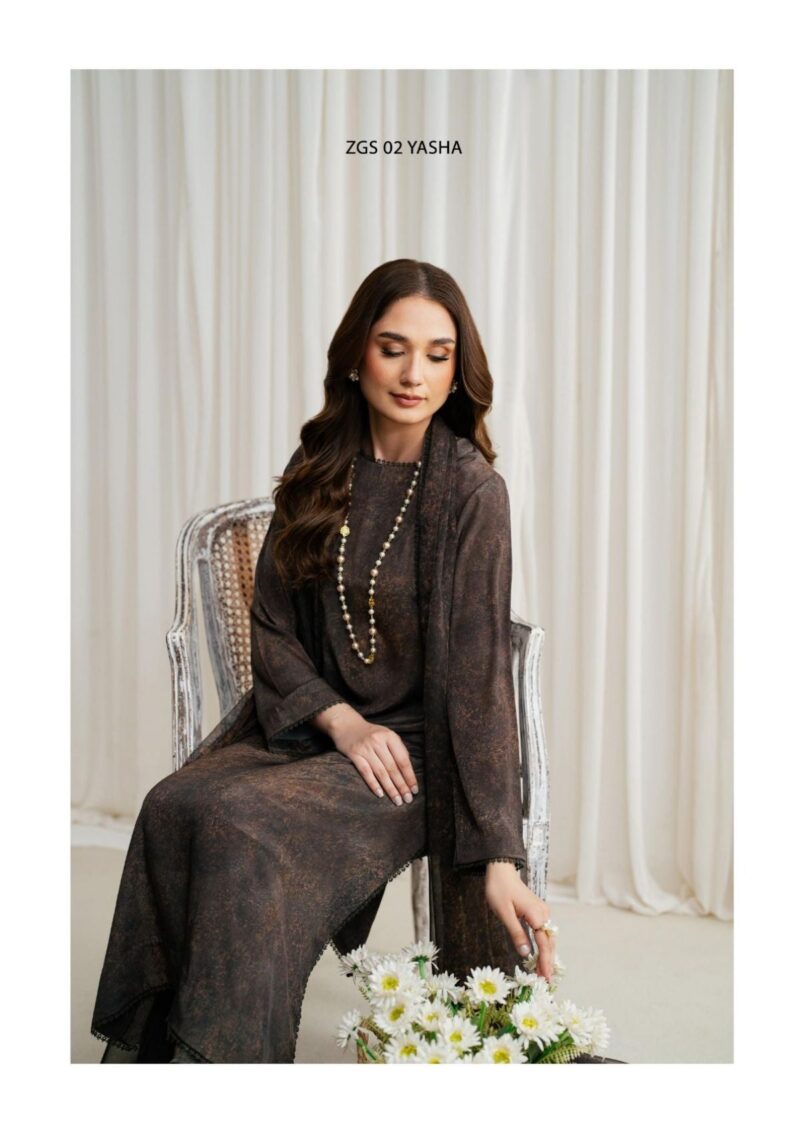 Zarif Georgette Silk D 02 Winter Collection