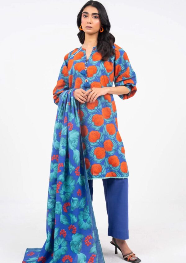 Al Karam Fw Blue Unstitched Winter Collection