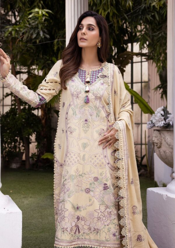 Tessa Embroidered Tjg 01 Zinc Mist Winter Collection