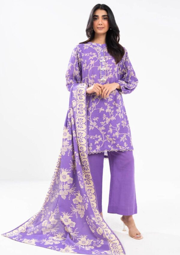 Al Karam Fw27.1 Purple Unstitched Winter Collection