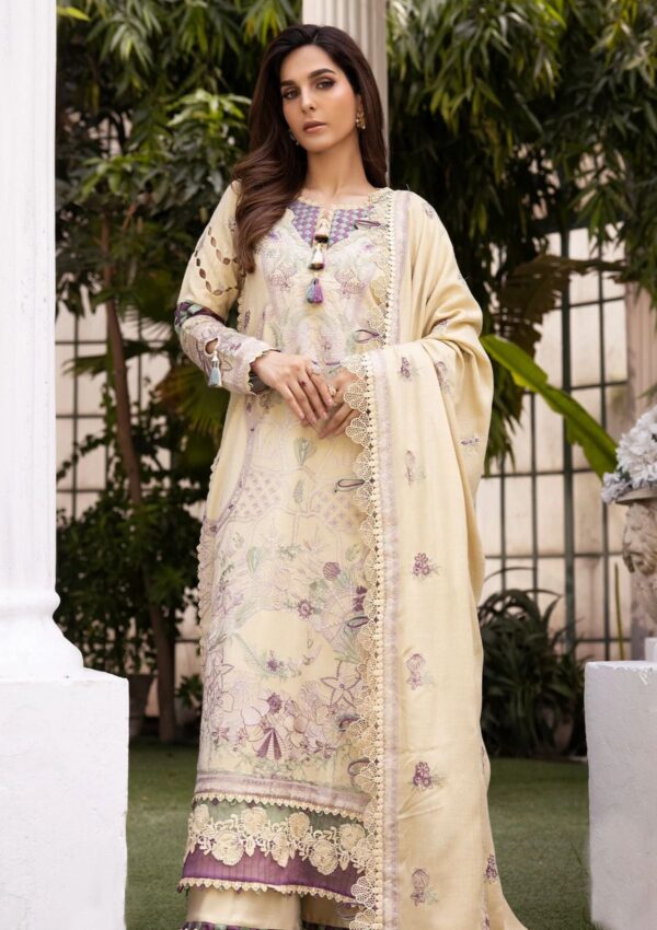 Tessa Embroidered Tjg 01 Zinc Mist Winter Collection