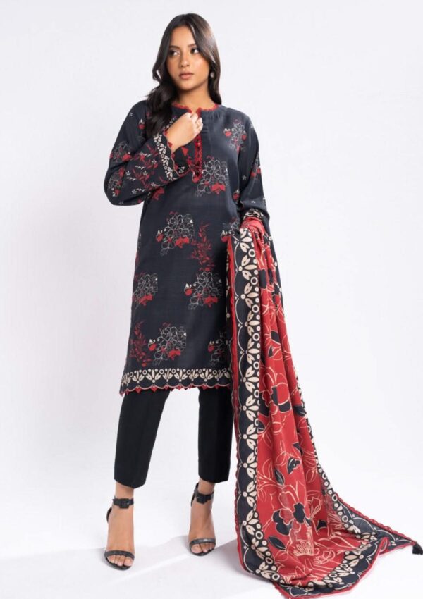 Al Karam Fw46.1 Black Unstitched Winter Collection