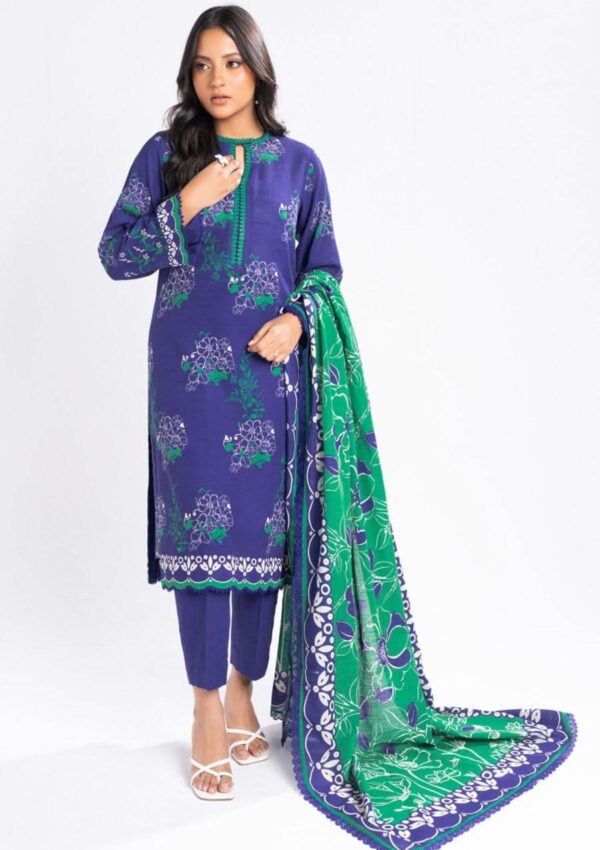 Al Karam Fw46.1 Blue Unstitched Winter Collection