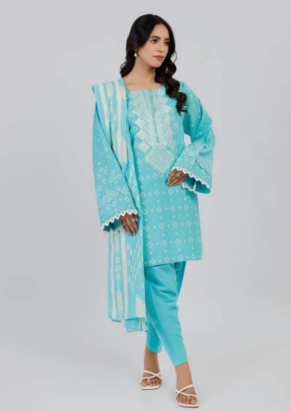 Al Karam Fw7.1 L Blue Unstitched Winter Collection