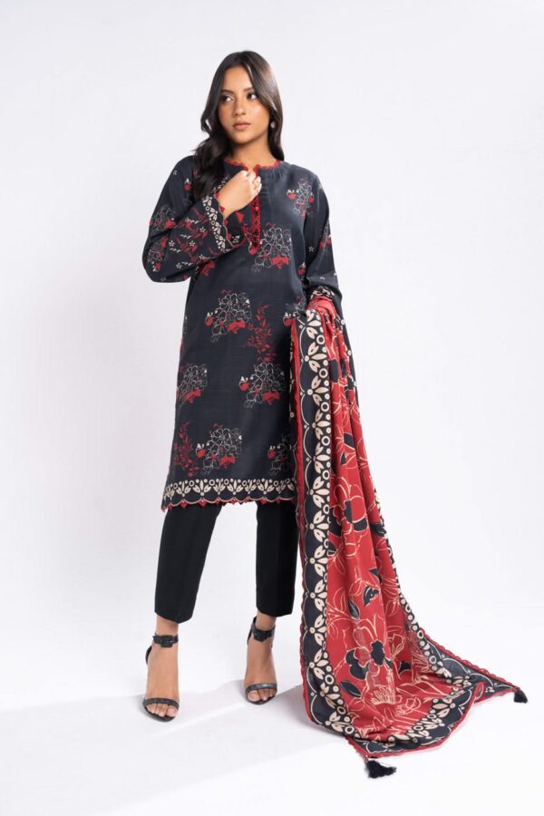 Al Karam Fw46.1 Black Unstitched Winter Collection