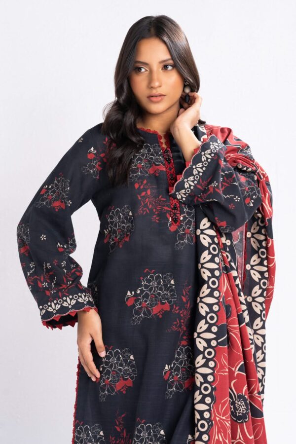 Al Karam Fw46.1 Black Unstitched Winter Collection