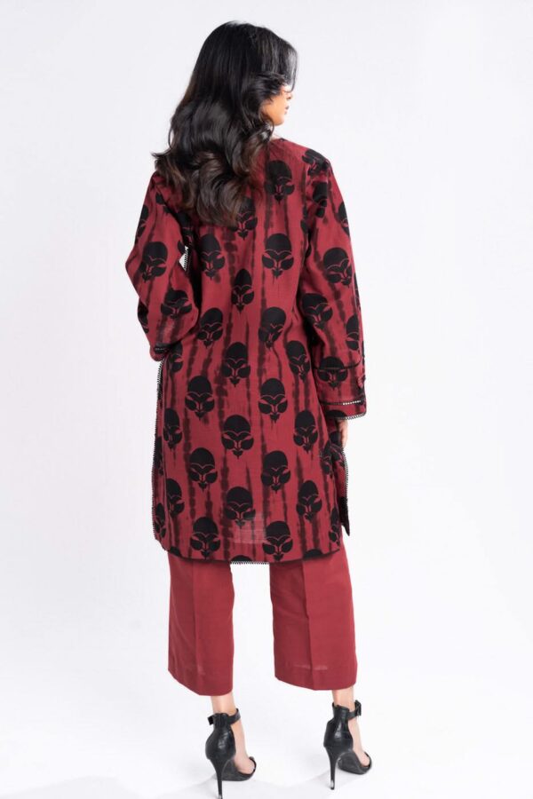 Al Karam Fw53.1 Red Unstitched Winter Collection