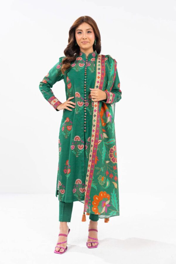 Al Karam Fw60.1 Green Unstitched Winter Collection