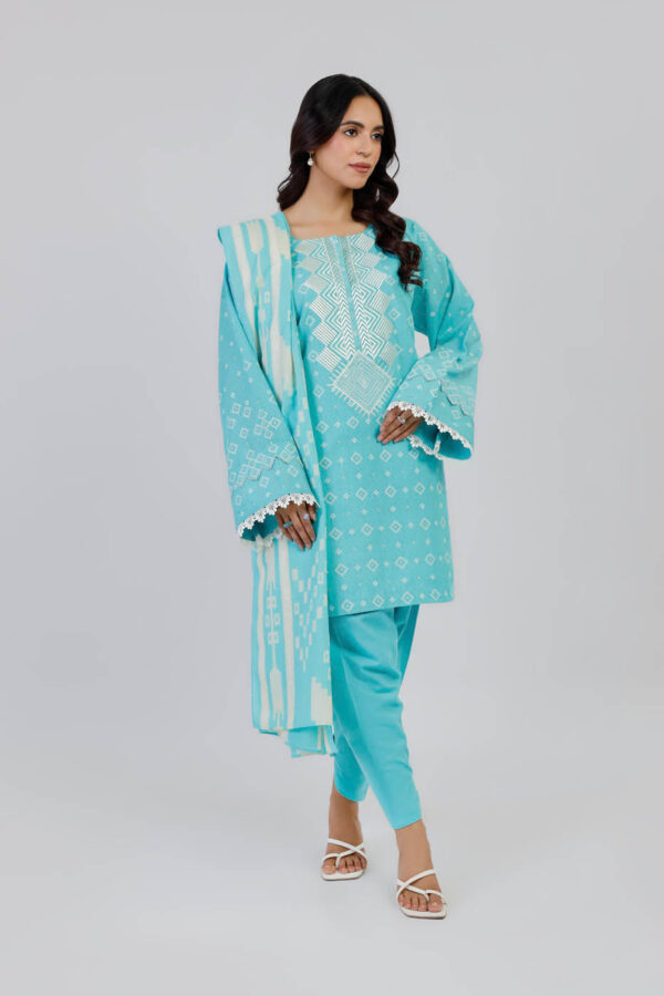 Al Karam Fw7.1 L Blue Unstitched Winter Collection