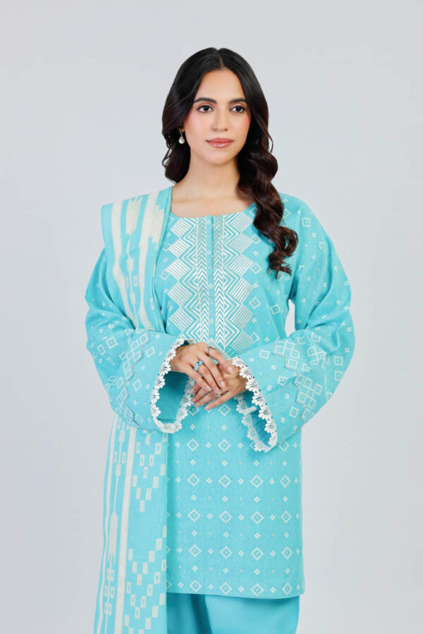 Al Karam Fw7.1 L Blue Unstitched Winter Collection