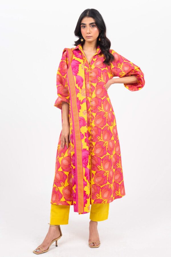 Al Karam Fw Yellow Unstitched Winter Collection