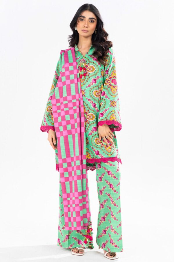 Al Karam Fw49 Green Unstitched Winter Collection