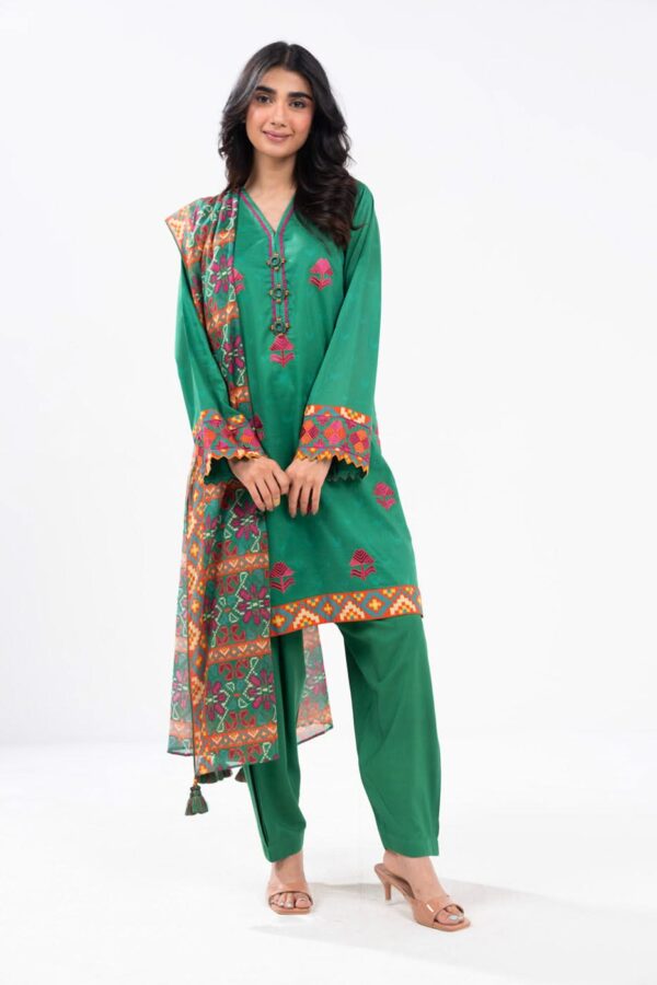 Al Karam Fw11.1 Green Unstitched Winter Collection