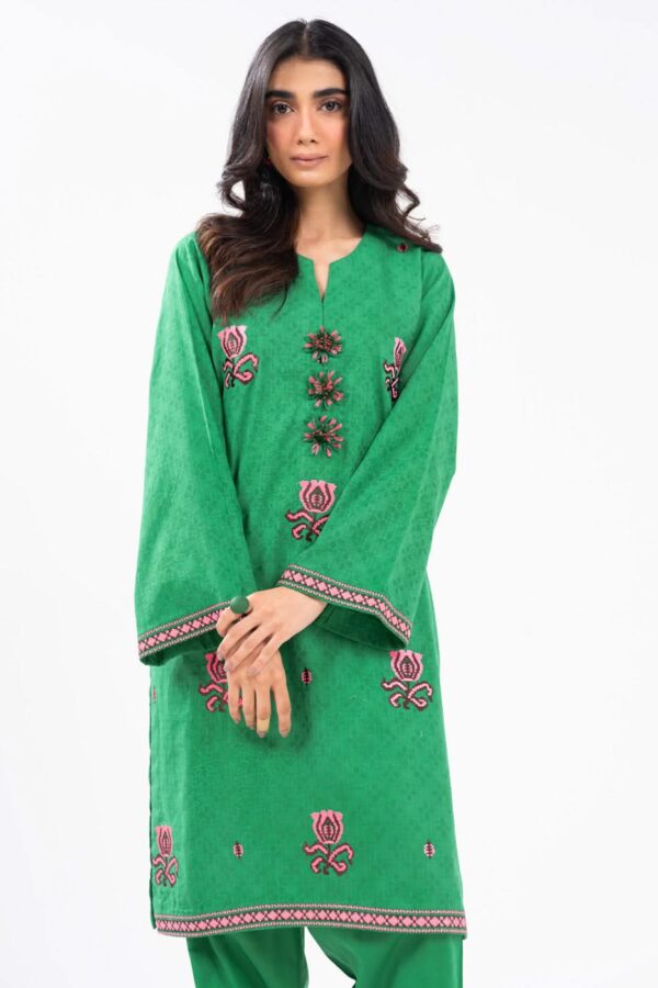 Al Karam Fw57 Green Unstitched Winter Collection