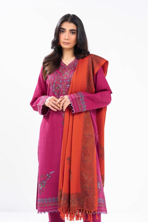 Al Karam Fw7.1 L Blue Unstitched Winter Collection