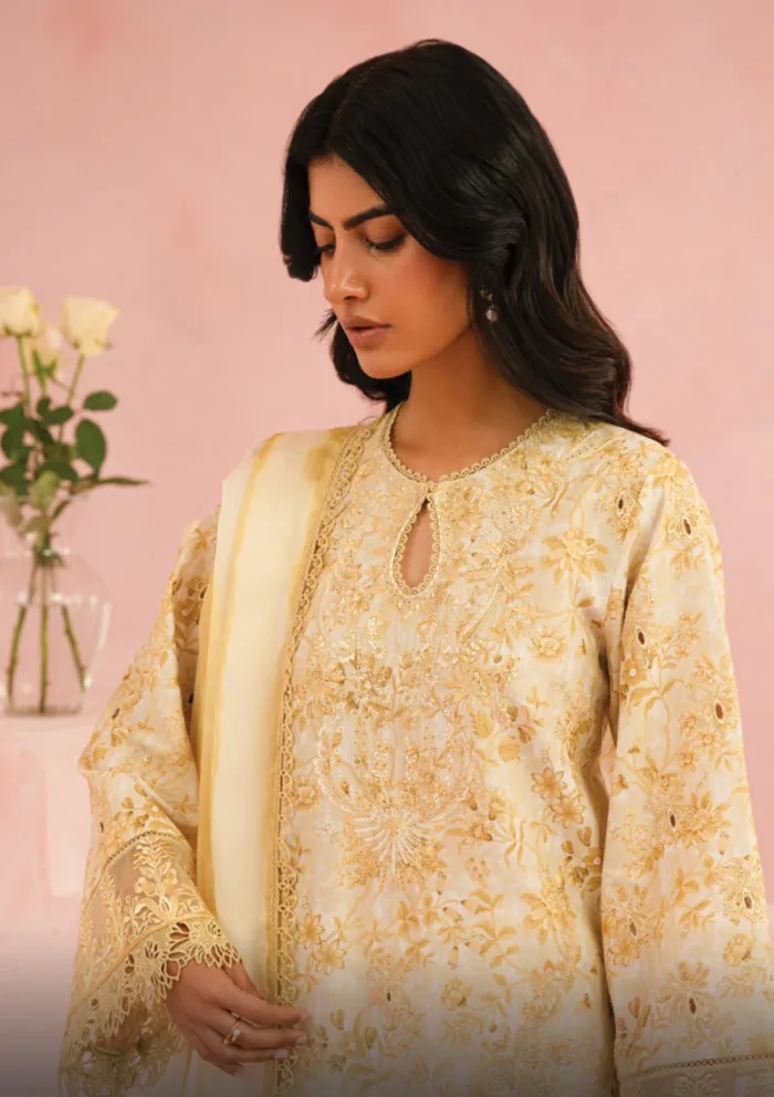 Afrozeh AFC25 06 Arbor Floral Charm Luxury Lawn Collection - Image 3