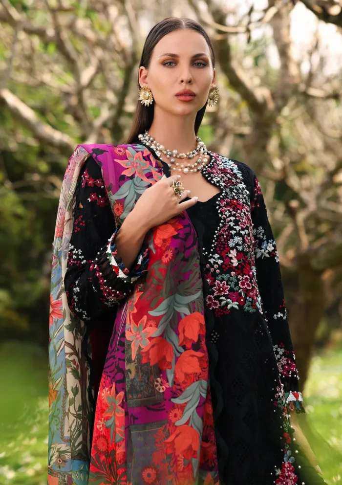 Afrozeh AL 03 Elva Unstitched 25 Luxury Lawn Collection - Image 3