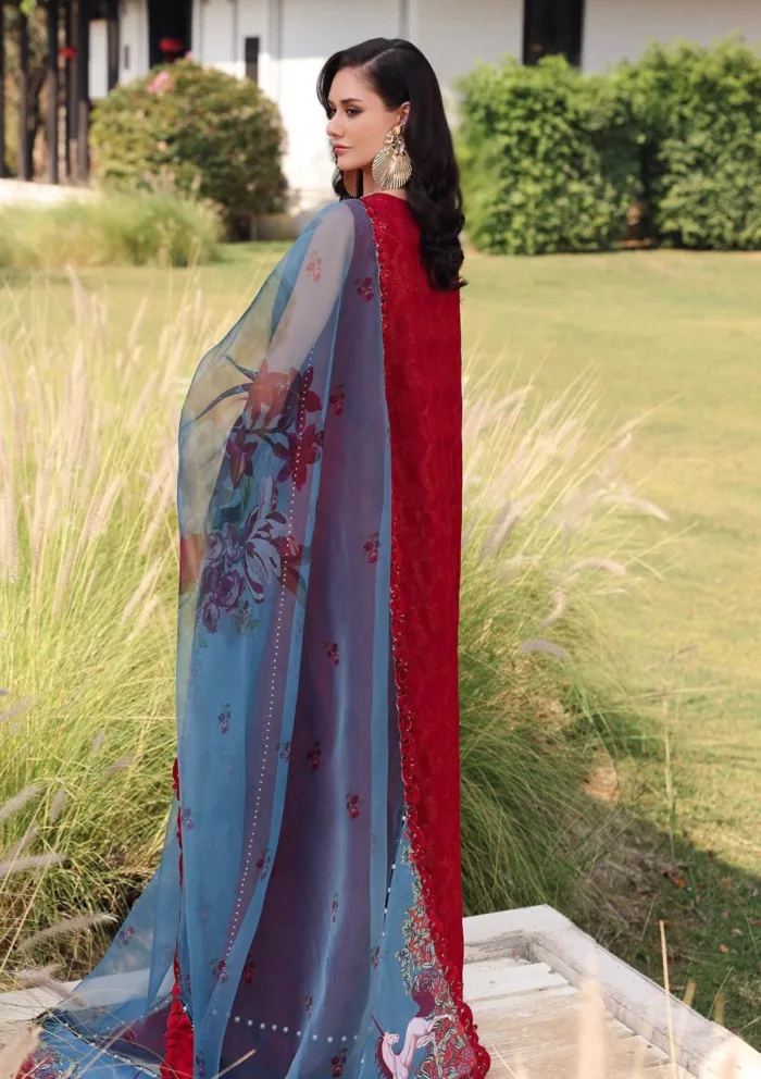 Afrozeh AL 04 Glacis Unstitched 25 Luxury Lawn Collection - Image 3