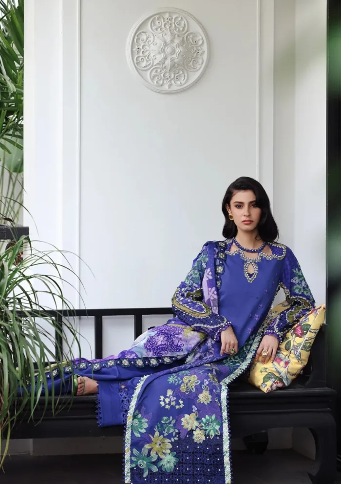 Afrozeh AL 06 Lumora Unstitched 25 Luxury Lawn Collection - Image 2