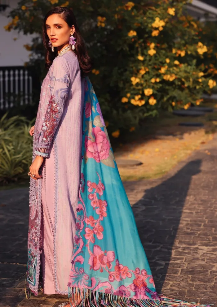 Afrozeh AL 08 Chrysa Unstitched 25 Luxury Lawn Collection - Image 3