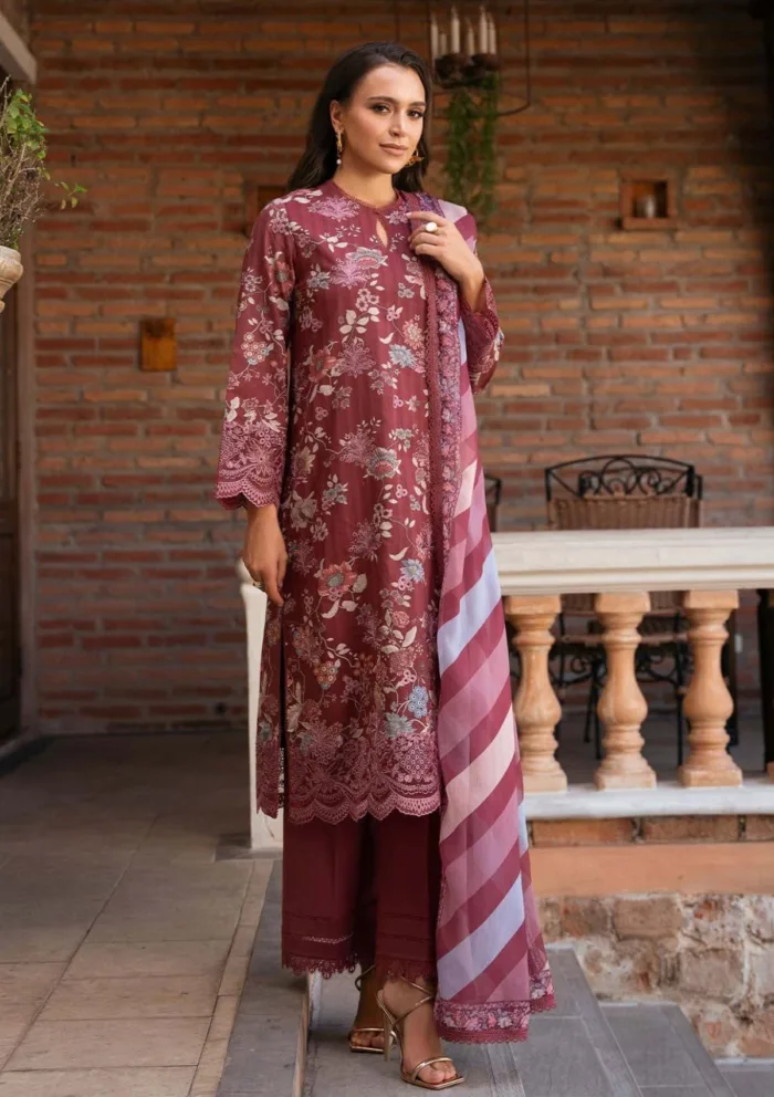 Afrozeh Azara B Damask The Holiday Luxury Lawn Collection - Image 3