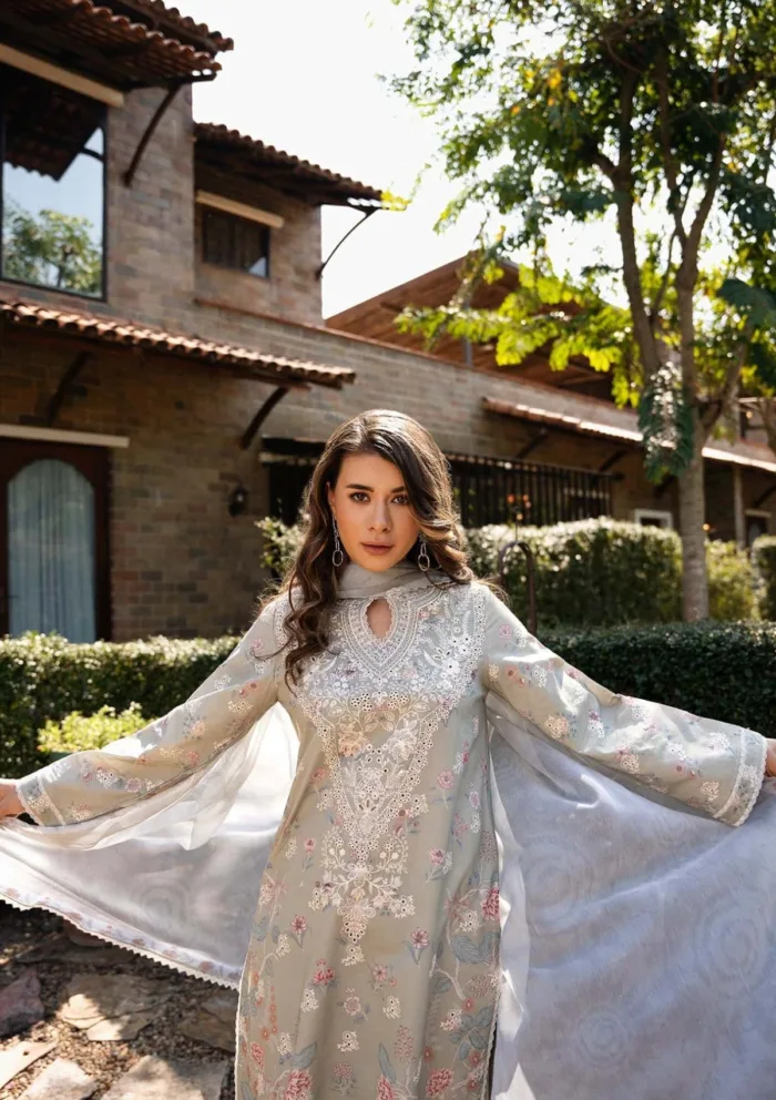 Afrozeh Maelis A Damask The Holiday Luxury Lawn Collection - Image 3