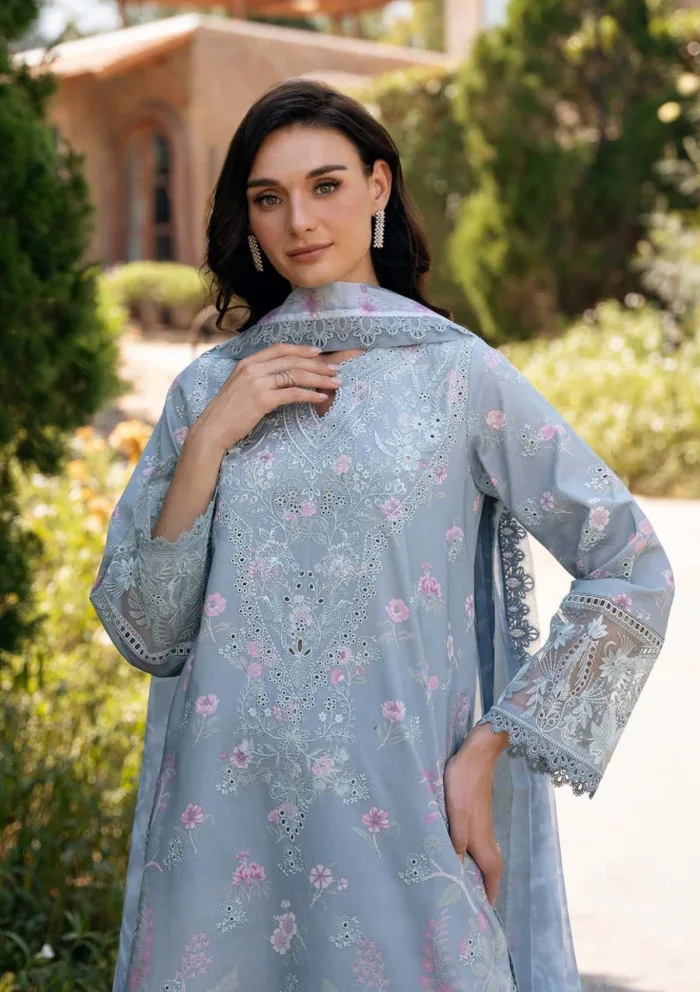 Afrozeh Maelis B Damask The Holiday Luxury Lawn Collection - Image 2