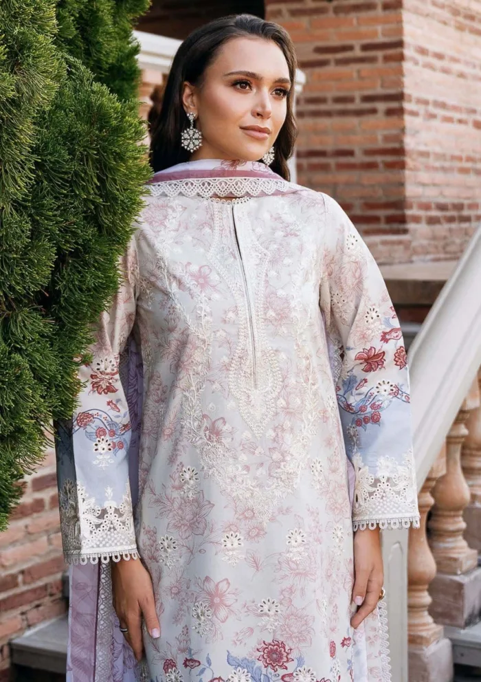 Afrozeh Opaline B Damask The Holiday Luxury Lawn Collection - Image 3