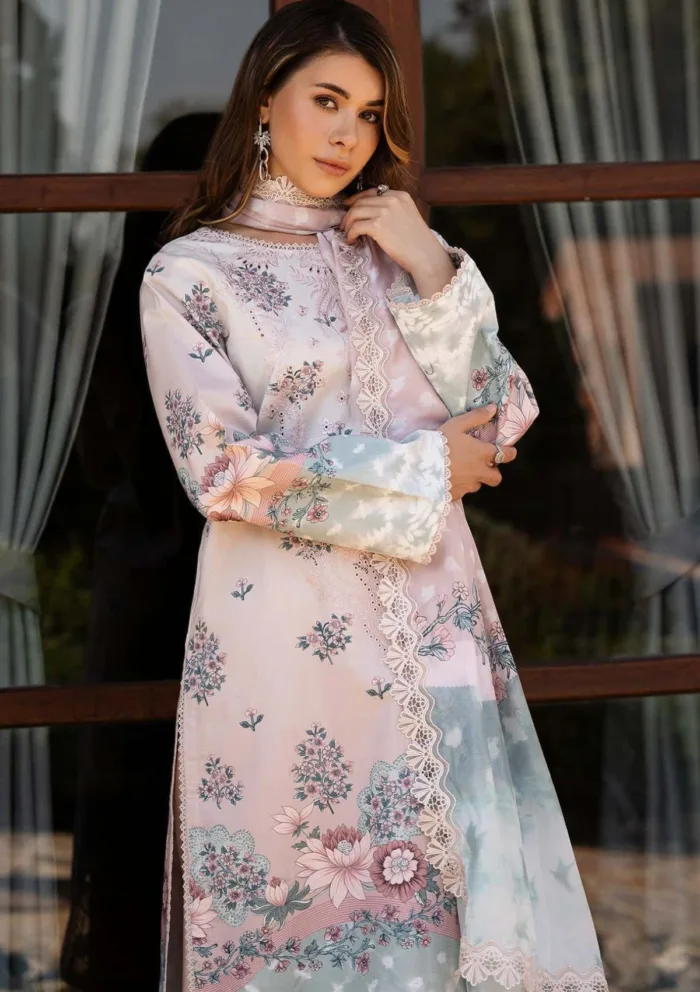 Afrozeh Seraphina B Damask The Holiday Luxury Lawn Collection - Image 3
