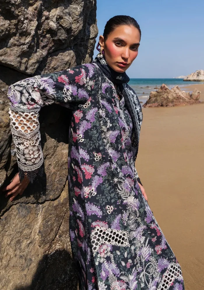 Afrozeh Summer Unstitched 25 Aes 01 Velour Endless Luxury Lawn Collection - Image 4