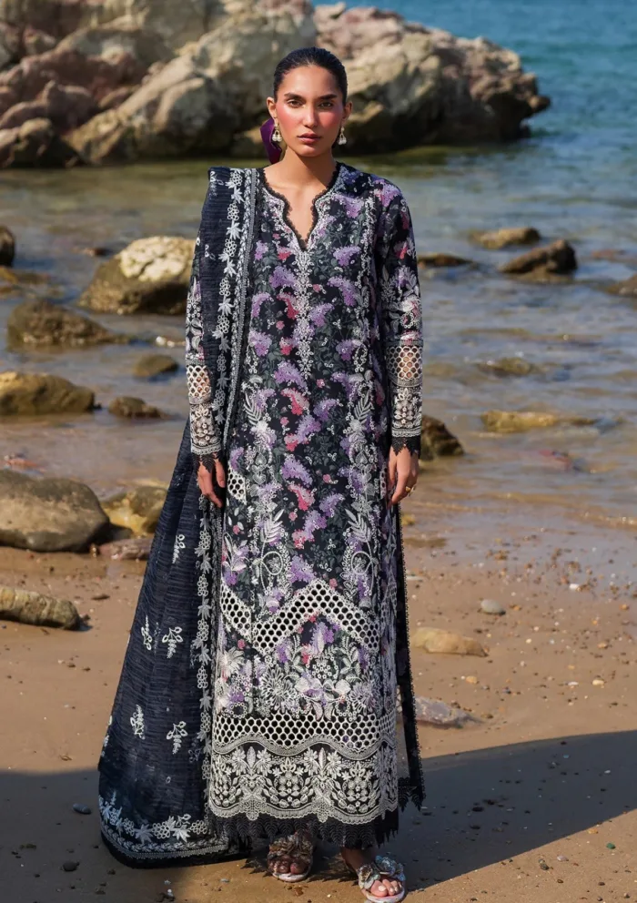 Afrozeh Summer Unstitched 25 Aes 01 Velour