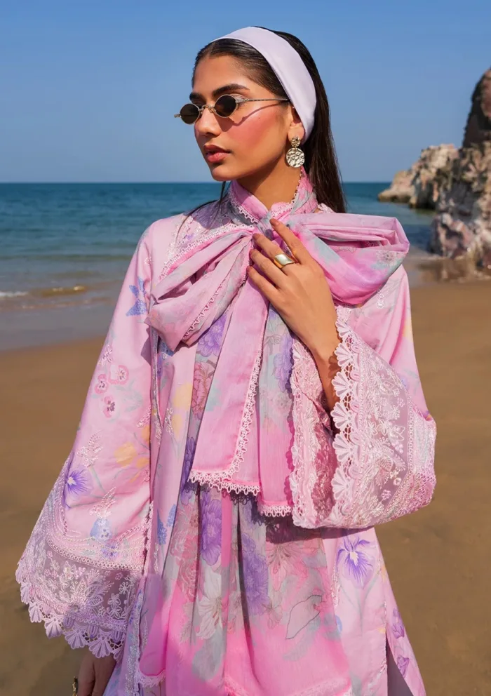 Afrozeh Summer Unstitched 25 AES 02 Gilded Endless Luxury Lawn Collection - Image 4