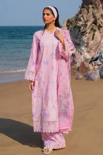 Afrozeh Summer Unstitched 25 AES 02 Gilded