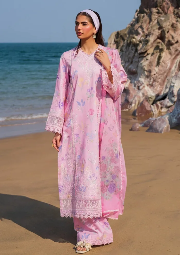 Afrozeh Summer Unstitched 25 AES 02 Gilded