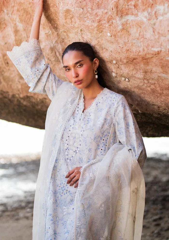 Afrozeh Summer Unstitched 25 Aes 03 Nerida Endless Luxury Lawn Collection - Image 3